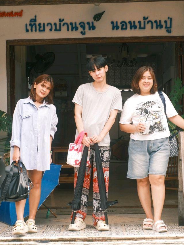 🩷เที่ยวบ้านจูน นอนบ้านปู่ คาเฟ่ @บางเสร่ 