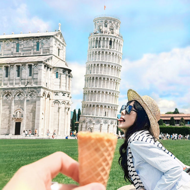 義大利🇮🇹比薩限定的斜塔冰🍦吃過了嗎？
