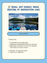 📝 Pedal, Not Paddle: Pedal Boating at Inspiration Lake