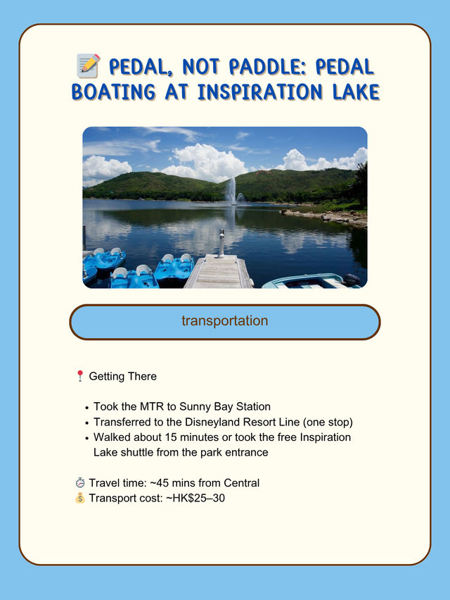 📝 Pedal, Not Paddle: Pedal Boating at Inspiration Lake