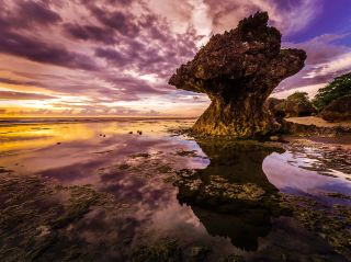 Magical Sunrise at The Umbrella Rocks 🌅 Agno, Pangasinan