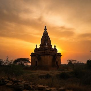 Sunset Across Bagan’s Temple Plains