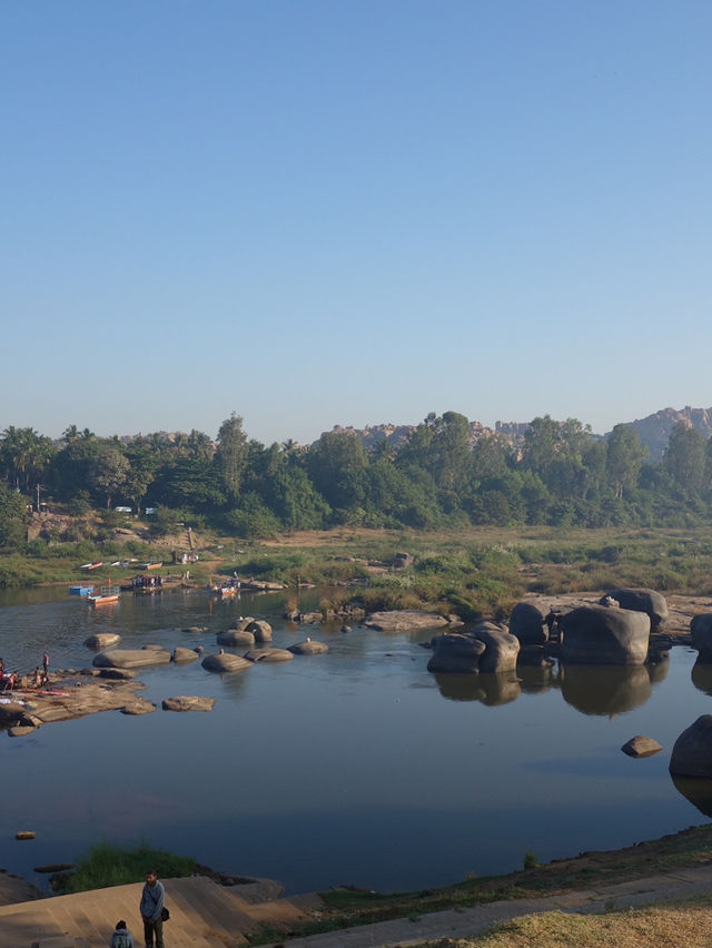 Morning by the Tungabhadra River in Hampi