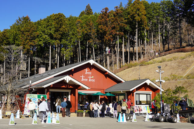 在空中漫步觀賞富士山