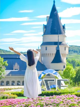 Speechless at the Monet Garden Castle in Yantai