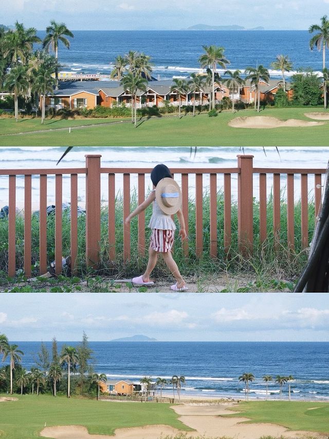 海陵島遛娃天花板！窗外海藍到以為在國外