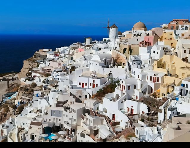 在聖托里尼藍白秘境，把日落和浪漫焊在鏡頭裡～