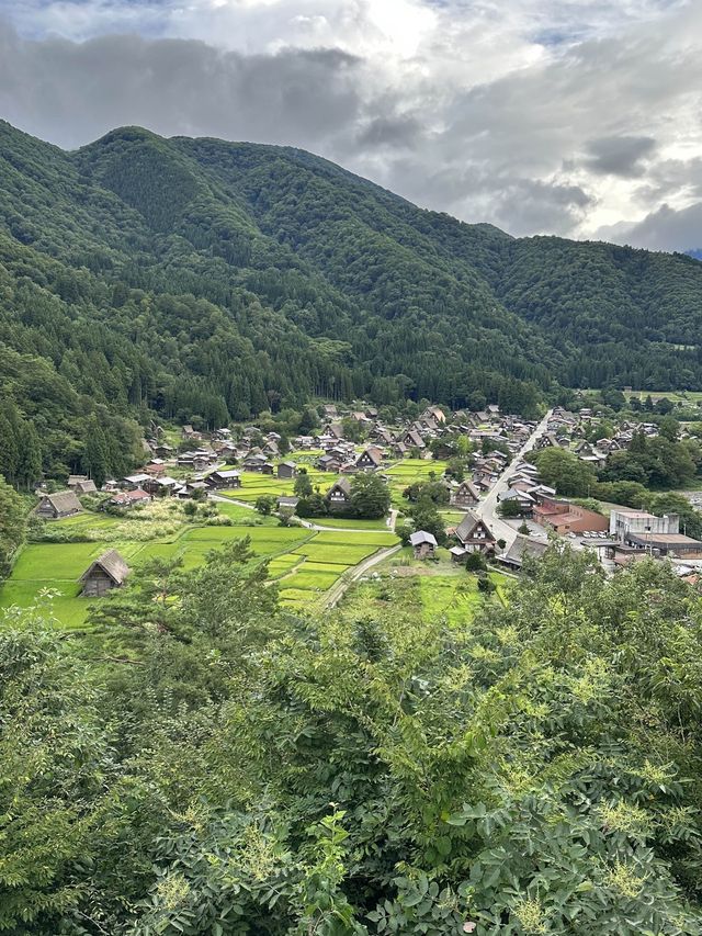 白川鄉 ｜荻町城跡展望台眺望合掌村📸