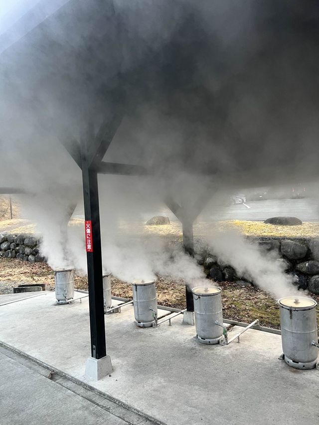 熊本/小国町　温泉の蒸気を利用した地獄蒸しが美味しすぎる‼︎🥚♨️