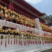 日月潭文武廟 超大石獅 眺望日月潭 心靜充電好地方