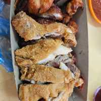 Old school belacan fried chicken at Parit Buntar