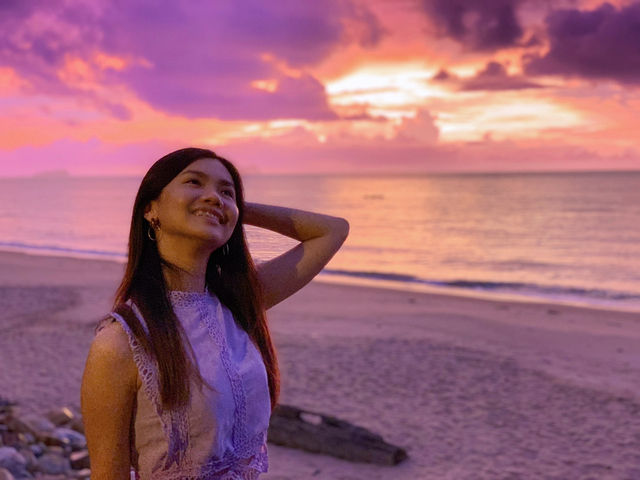 An Enchanting Evening: A Magical Purple Sunset After the Rain