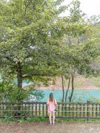 【群馬県/四万温泉】みる位置によって色が変わる！？シマブルーが美しすぎた