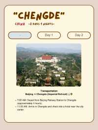 Chengde itinerary for 2 Day trip