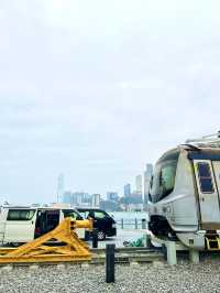 🇭🇰홍콩 뷰포인트 - 🌊바다 배경으로 🚇지하철이? : 하버 스테이션