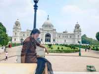 Regal Vibes at Victoria Memorial in My South Indian Look