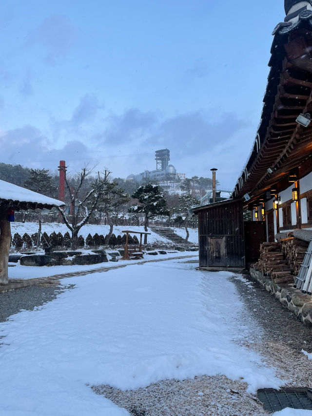 ❄️ 눈 내린 날의 감성, 남원 광한루 한옥스테이 🏡✨