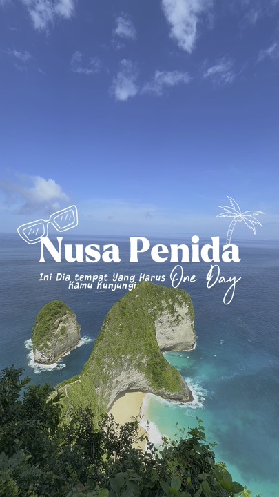 If you only have one day to Nusa Penida, these are the spots you must visit!

This tour covers the island's most visited landmarks.
7. 30 AM - 8:30 AM: Depart from Sanur Harbor by fast boat.
8. 30 AM - 9:30 AM: Arrive at Nusa Penida Harbor and meet your driver/guide.
10:00 AM - 11:30 AM: Visit Crystal Bay.
12:00 PM - 1:00 PM: Kelingking Beach, famous for its T-Rex-like cliffs.
1. 00 PM - 2:00 PM: Rest and have lunch at a local restaurant.
2. 00 PM - 4:00 PM: Explore Angel's Billabong (a natural swimming pool) and Broken Beach (a unique cliff with a hole in the wall).
4:00 PM: Return to Nusa Penida Harbor and board a fast boat back to Sanur.

#tripnusapenida #viplounge #trip #wisatanusapenida #onedaytrip