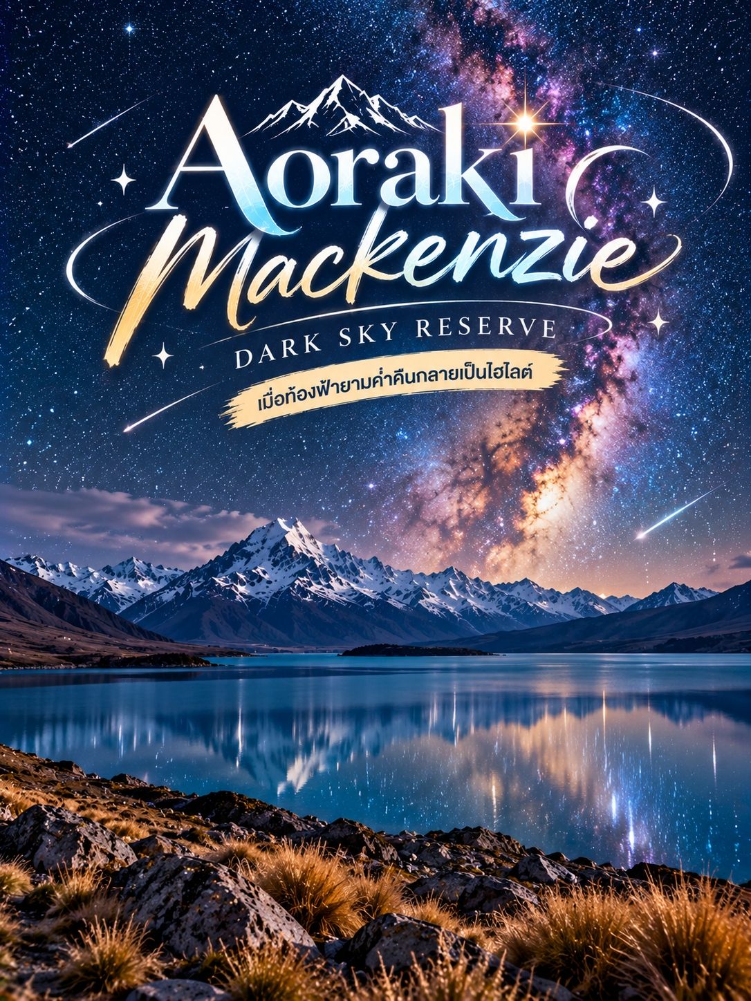 ✨ Aoraki Mackenzie Dark Sky Reserve — เมื่อท้องฟ้ายามค่ำคืนกลายเป็นไฮไลต์ 🇳🇿🌌