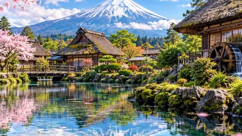 오시노핫카이 — 후지산 자락 아래 맑은 물이 흐르는 마을, 그림 같은 풍경에 발길이 머무는 곳! — traveler post in 도쿄