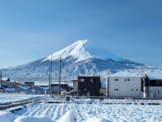  🏔️富士山：雪中絕美倒影的冬日靜謐