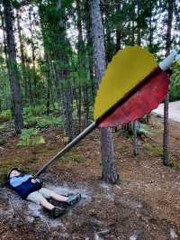 A must see junkyard park containing over 80 creative iron sculptures