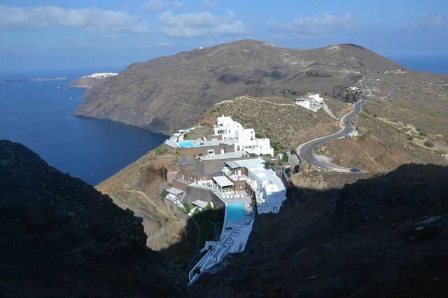 Sailing into Santorini's Sunset