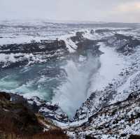 Golden Gullfoss Waterfalls