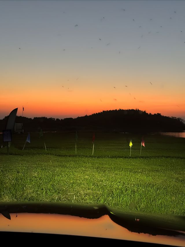 朋友圈問瘋了武漢這個露營地夕陽太美了
