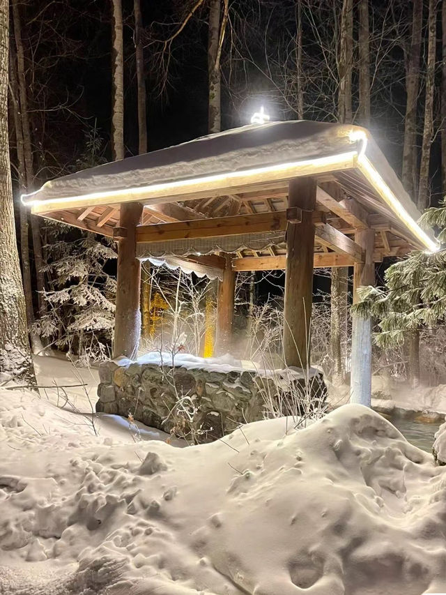 長白山!! 雪景私湯木屋!真的好讚啊。