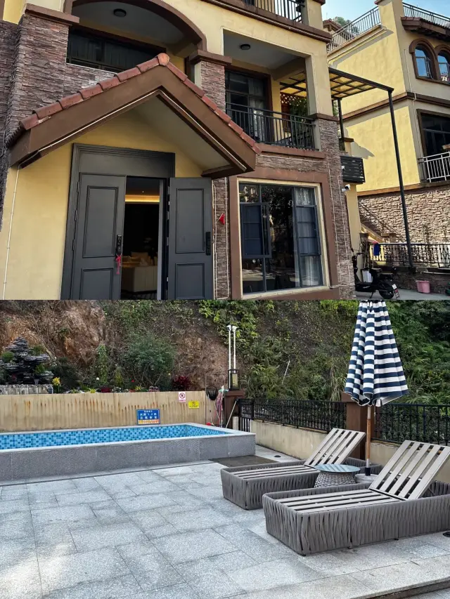 Newly opened hot spring villa in Huizhou with private hot spring bath! Heated pool!