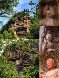 天水的天空之境，麥積山石窟實景封神！