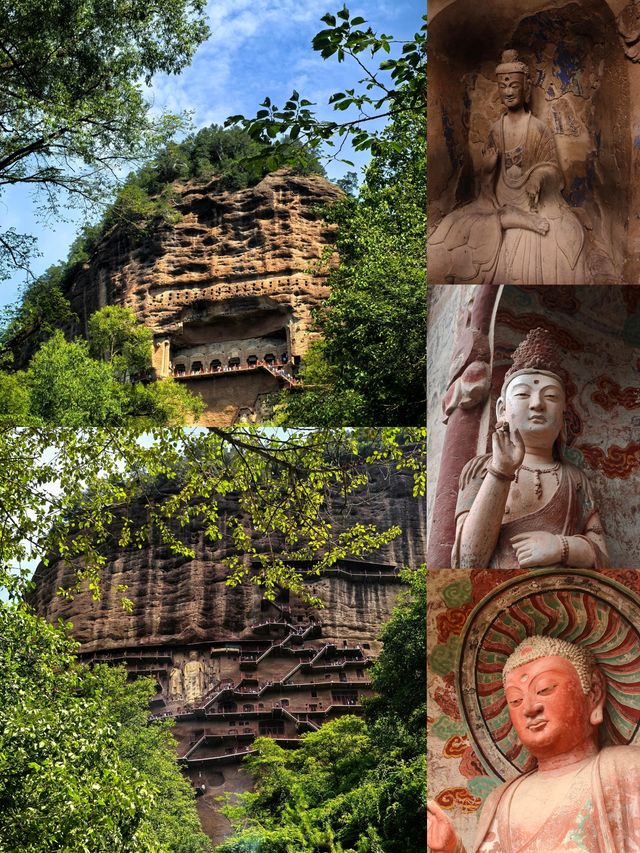 天水的天空之境，麥積山石窟實景封神！