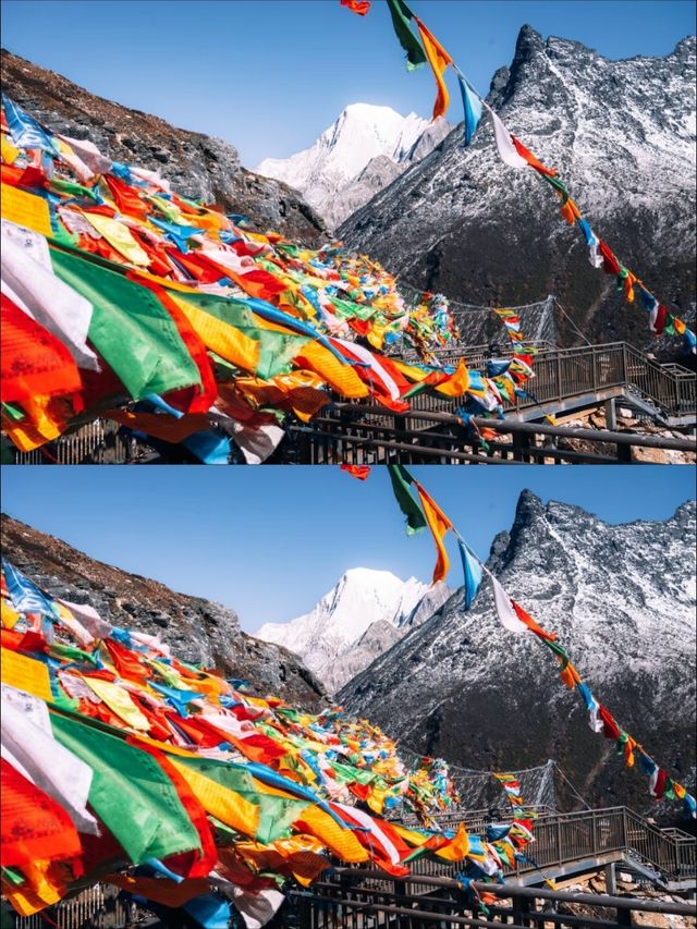 當雪山碰上經幡,靈魂碰上祝福 當雪山碰上經幡,靈魂碰上祝福