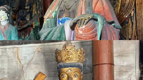契丹の遺風が息づく、心を揺さぶる八大明王の彩色塑像。野性味が押し寄せてくる — traveler post in 広霊