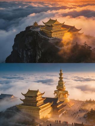 🏔️ ยอดเขาเอ๋อเหมย | บนยอดเขาจินติ่งเหนือม่านเมฆ สัมผัสความงามของทะเลหมอกและแสงแรกของวัน