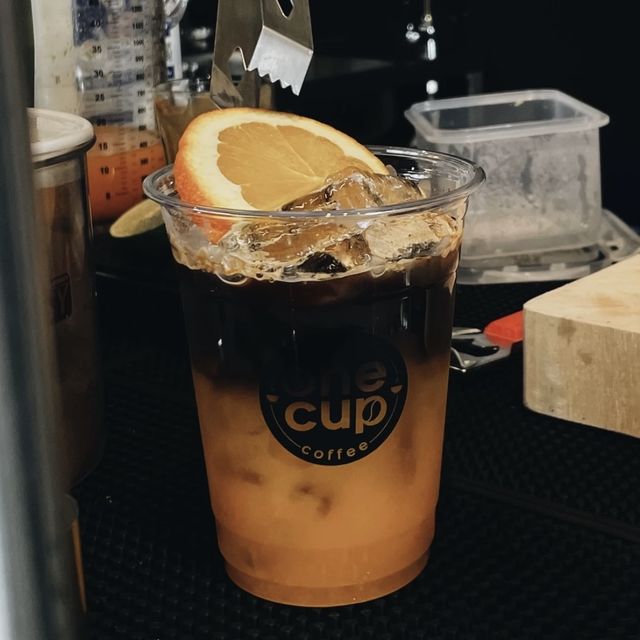 One cup coffee