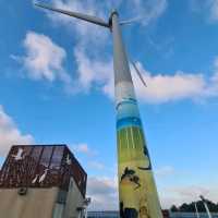 Instgram worthy windmills at Gaomei Wetlands 