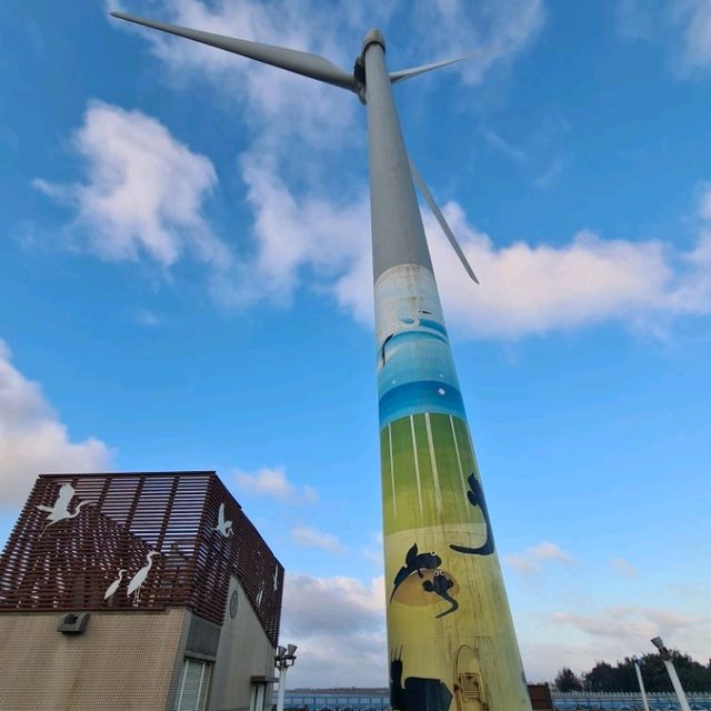 Instgram worthy windmills at Gaomei Wetlands 