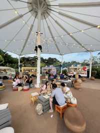 Sentosa food trucks by the beach