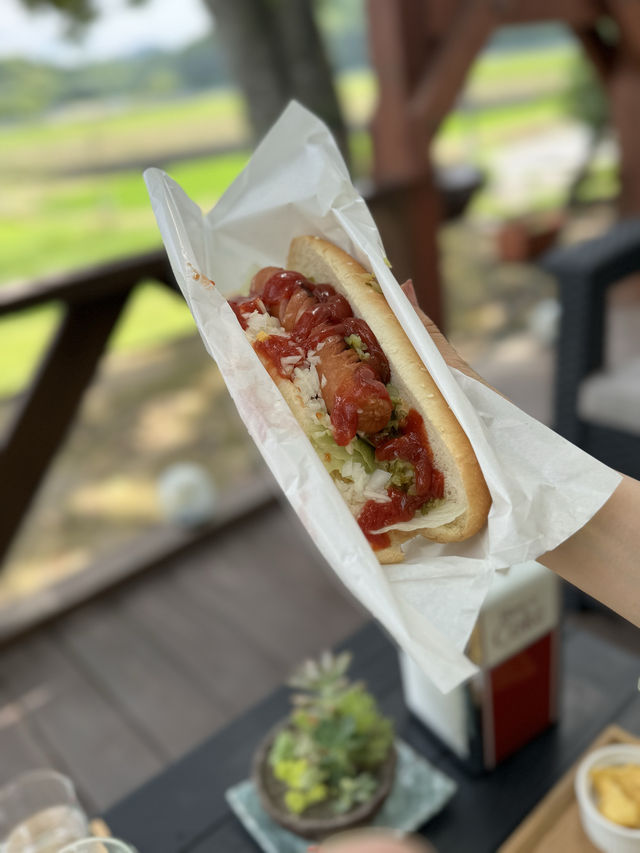 【福岡カフェ】のどかな田園地帯のアメリカンガレージカフェ🌭