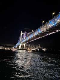🇰🇷搭遊艇賞「廣安大橋」浪漫夜景及無人機煙火