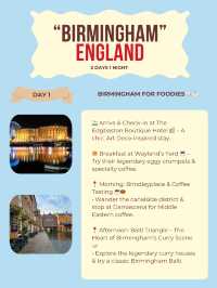 Birmingham itinerary 