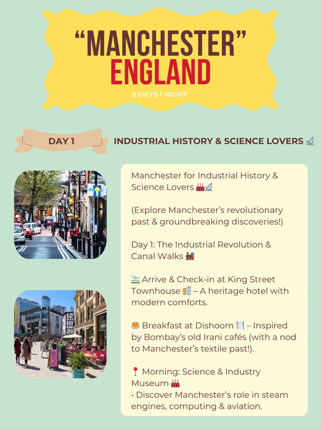Manchester itinerary 🇬🇧🌸