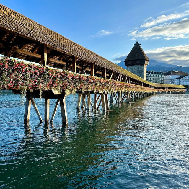 🌉✨ Summer Escape to Chapel Bridge (Kapellbrücke), Lucerne: A Fairytale Walk Through History