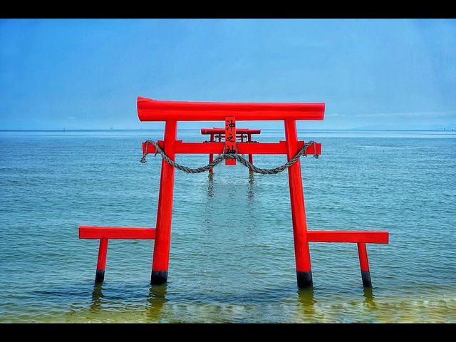【大魚神社の海中鳥居】潮の満ち引きが生む神秘の絶景⛩️🌊