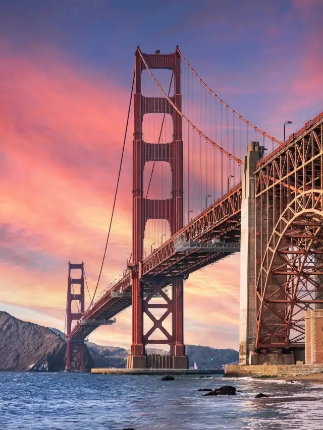 舊金山 – 日落後的金門大橋