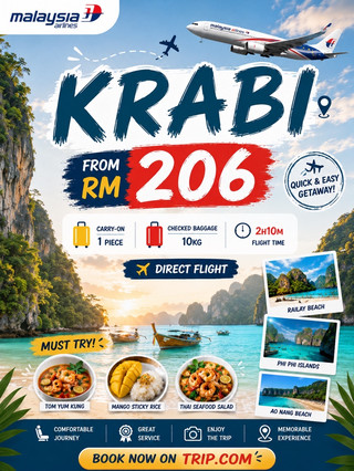 ✈️ 🇹🇭Krabi for Only RM206 — Let’s Go!🌴🕶️🌞
