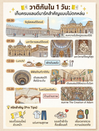 Vatican in 1 Day: See all the important landmarks without missing anything 🇻🇦✨ You can make the most of your Vatican trip even with limited time!