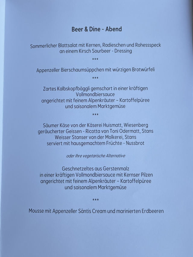 รีวิว: Stanserhorn Dinner + Beer – อาหารเย็นบนยอด